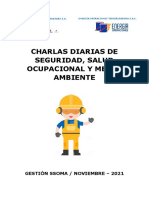 Charlas Diarias de Seguridad - Noviembre 2021