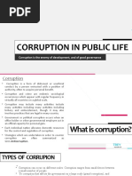 Corruption in Public Life: Corruption Is The Enemy of Development, and of Good Governance