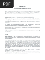 Worksheet On Exercise No. 7 Case Study On Diabetes Mellitus