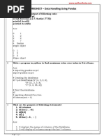 Worksheet - Pandas