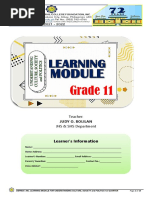 Grade 11: Learner's Information