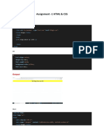 Assignment - 1 HTML & CSS: Output
