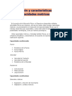 Clasificación y Características de Las Capacidades Motoras