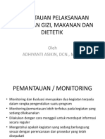 Pemantauan Pelaksanaan Pelayanan Gizi, Makanan Dan Dietetik