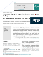 Assessment of Geogrids in Gravel Roads Under Cyclic Loading