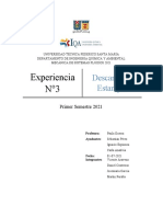 Experiencia N°3: Descarga de Estanque