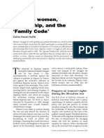 Algerian Women Citizenship and The Family Code