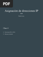 Asignacion de Direcciones IP - Clase 4