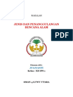 Makalah Jenis Dan Penanggulangan Bencana Alam