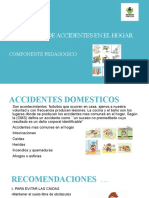 Diapositivas Prevención de Accidentes en El Hogar Plan de Formacion Julio Comfamiliar