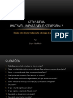 Seria Deus Imutável, Impassível e Atemporal? Debate Entre Teísmo Tradicional e A Teologia Do Processo