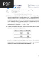 Casos Criterios de Evaluación de Proyectos