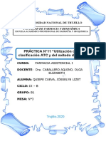 TAREA #11-Utilización de La Clasificación ATC y Del Método de DDD