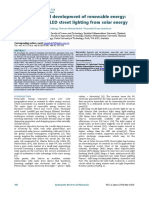 Research and Development of Renewable Energy Prototype of Led Street Lighting From Solar Energy