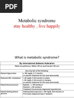 Metabolic Syndrome: Stay Healthy, Live Happily