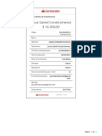 Josue Daniel Conde Jimenez $ 16.300,00: Comprobante de Transferencia