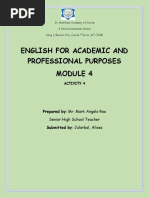 English For Academic and Professional Purposes: Prepared By: Mr. Mark Angelo Roa