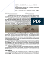 SCIENCE WORKSHEET For GRADE 10 Fourth Quarter (WEEK 3)