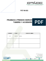 PST-M-003 Prueba Hidrostática