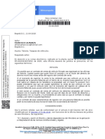 Tránsito. Traspaso de Vehículos. 20201340151571 FRANCISCO ALMANZA
