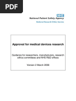 Approval of Medical Devices Research Version 2 April 2008