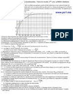 Série D'exercices de Révision Corrigées de Chimie Suivi Temporel d'1 Transformation Vitesse de La Réaction p.SBIRO Abdelkrim (WWW - Pc1.ma)