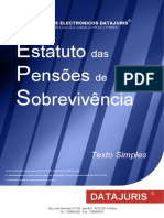 Estatuto Das Pensões de Sobrevivência (Atualizado Até 5 de Setembro de 2019)