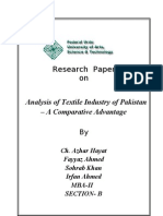 Analysis of Textile Industry of Pakistan