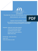 Resumen Sobre Las Ideas Principales de La Influencia Económica de Las Empresas Familiares en América Latina