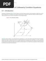 D. Development of Collinearity Condition Equations