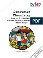 Consumer Chemistry: Quarter 3 - Module 4: Carbon Filters, Ceramics and Micro Alloys