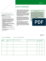 Example Risk Assessment For A Warehouse