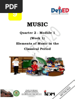 Music: Quarter 2 - Module 1 (Week 1) Elements of Music in The Classical Period