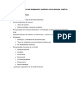 Conteúdos Serviço de Alojamento Como Área de Negócio