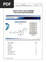 Heavy-Duty Gas Turbine Calculation Program: Training