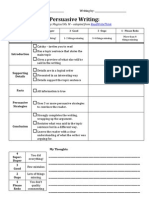 Persuasive Writing Rubric