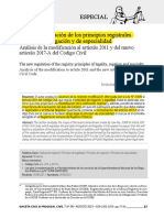 La Nueva Regulación de Los Principios Registrales de Legalidad, Rogación y de Especialidad - Galdos Villena