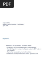 Sap For Utilities: Raphael Silva Advisory Senior Associate - PWC Calgary April, 2009