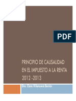 Principio de Causalidad en El Impuesto A La Renta 12122012