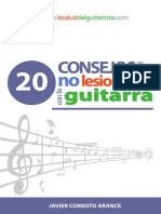 Ebook 20 Consejos para No Lesionarte Con La Guitarra