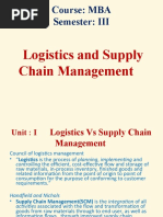 Logistics and Supply Chain Management