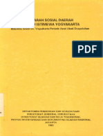 Sejarah Sosial Daerah Daerah Istimewa Yogyakarta