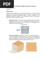 Defectos en Estructura Cristalina y Procesos de Correcion