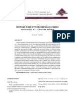 Egyptian: Denture Biofilm and Dentureassociated Stomatitis, A Literature Review