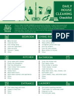 Daily House Cleaning Checklist Template - TemplateLab - Com - Repaired