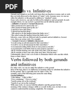 Gerunds Vs Infinitives