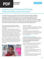 Implementing Thinking and Working Mathematically