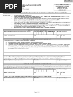 Application For Disability License Plate or Parking Placard