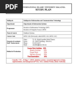 Study Plan: International Islamic University Malaysia