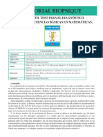 TAFH 13 TEDI MATH Test para El Diagnostico de Las Competencias Basicas en Matematicas